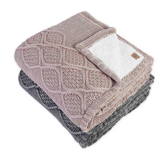 Ugg Boulder Throw Blanket In Pink 